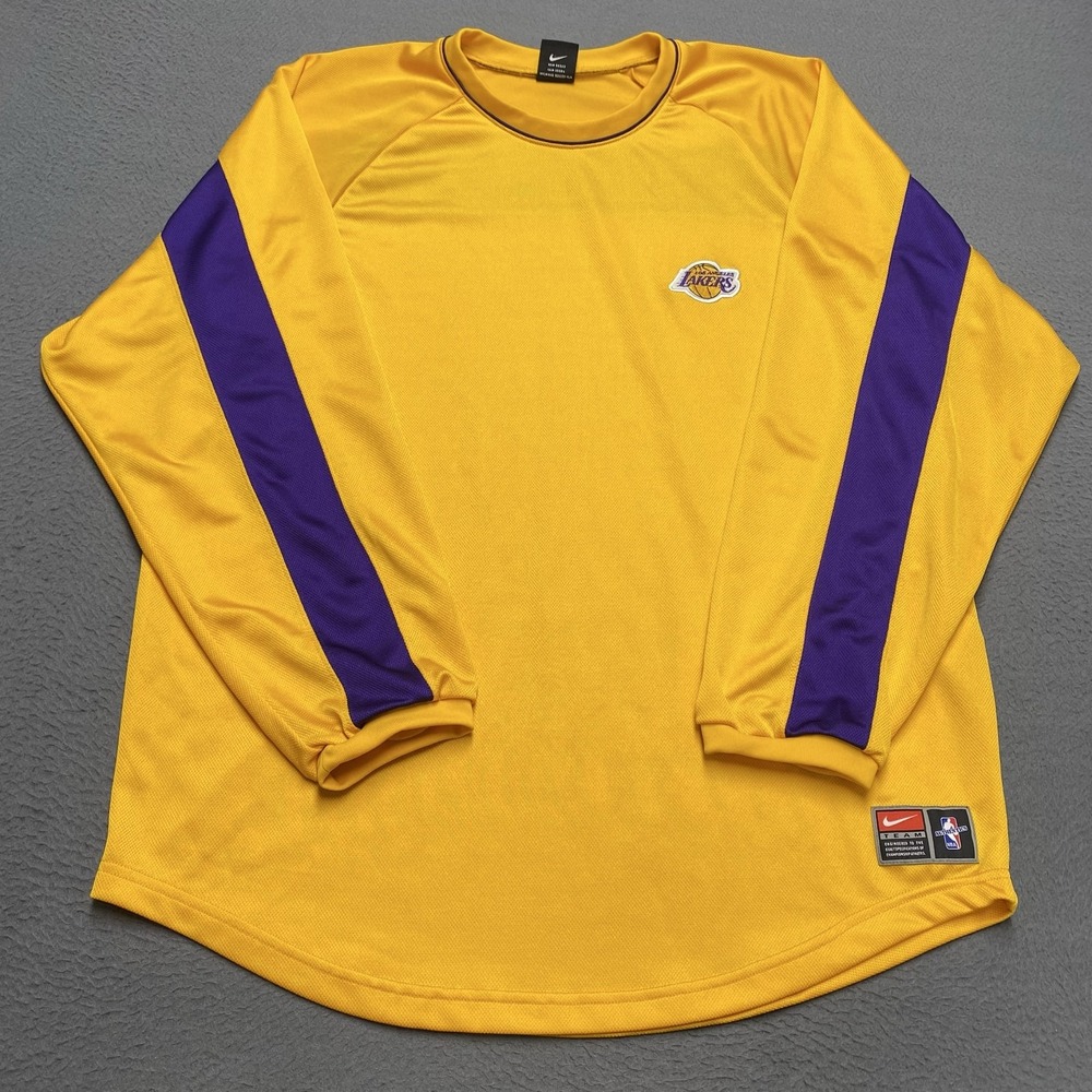 VTG Los Angeles Lakers Shirt Mens Large NBA Basketball Nike Long Sleeve Warmup